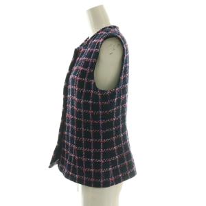 CHANEL ココマークボタン ツイードベスト 38 ブラック
