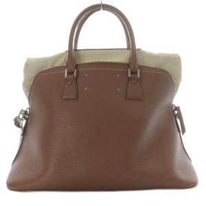 Martin Margiela 11 メゾンマルジェラ 5AC ラージ ハンドバッグ 2way ブラウン S36WD0092