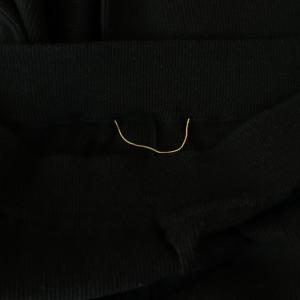 Deuxieme Classe Rib Knit パンツ 絹 シルク 36 黒 ブラック フルレングス ストレート /AG OS SH