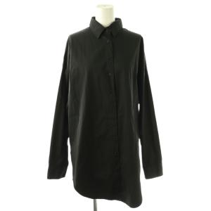 BF Shirts ボーイフレンドシャツ ブラウス 長袖 前開き コットン 黒 /NR OS