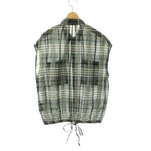 JOURNAL STANDARD 25AW シアードビーチェックフレンチスリーブ シャツ グレー /HK OS