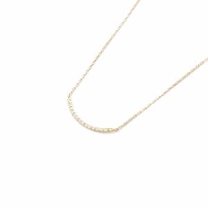 パーティクルネックレス K18 ダイヤ0.06ct イエローゴールド