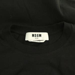 MSGM ロゴ プリント Tシャツ XS ブラック ゴールドカラー  /OK OS