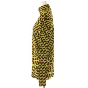 PRADA ハイネック カットソー 長袖 40 黄緑 茶 ベージュ /NR OS
