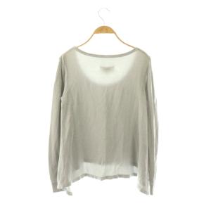 MM6 Maison Margiela カットソー S グレー ラウンドネック オープンショルダー 長袖 S32NC0354  /GG