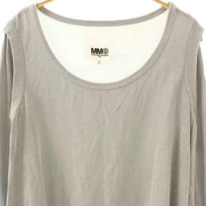 MM6 Maison Margiela カットソー S グレー ラウンドネック オープンショルダー 長袖 S32NC0354  /GG