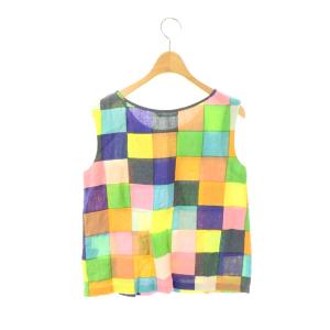 mina perhonen ss1633 jelly ノースリーブブラウス リネン 36 マルチカラー /HK OS