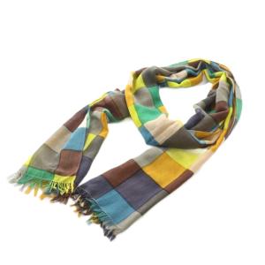 ストール フリンジ チェック柄 マルチカラー /MI OS