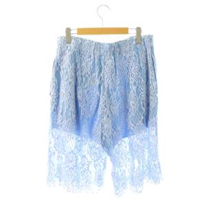 MM6 Maison Margiela レースハーフパンツ 42 青 ブルー ウエストゴム S32MU0086 /GG