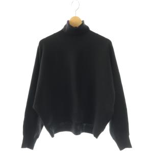 25AW タートルネックドルマンニット セーター F ブラック /ES OS