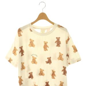 gelato pique 24SS ベア柄ワンピース 膝丈 半袖 ルームウェア F オフホワイト /HK OS