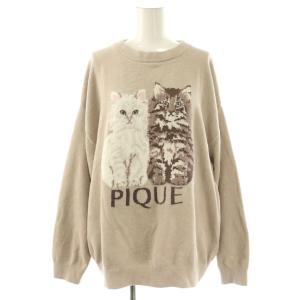 gelato pique 23AW ツインズキャットJQDプルオーバー 長袖 ショートパンツ セットアップ ルームウェア F ベージュ