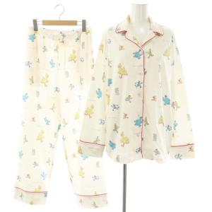 23AW SESAME STREET 総柄シャツ&ロングパンツ セットルームウェア F オフホワイト /HK
