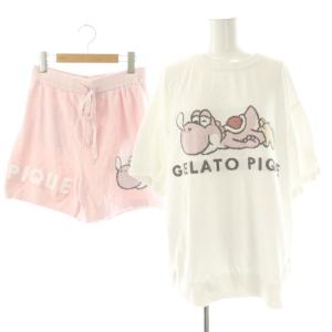 ×スーパーマリオ ヨッシー ジャガードプルオーバー ショートパンツ セットアップ F ホワイト ピンク