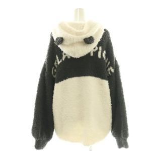 gelato pique HALLOWEEN限定 パンダモコパーカ パンツ セット ルームウエア ショートパンツ F 黒 白 /CX