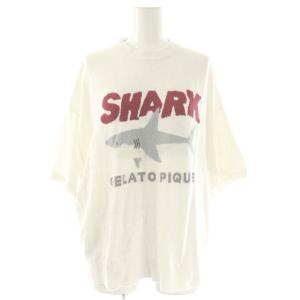 gelato pique Cool Shark JQDプルオーバ ショートパンツ セット カットソー ルームウエア F 白 赤 グレー