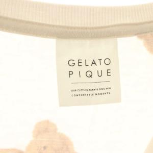 gelato pique ベア柄抗菌防臭Tドレス ワンピース 半袖 ミニ ルームウェア 部屋着 F ライトベージュ /NR OS