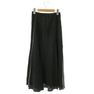 Plage 24AW Washable Fibril フレア スカート サテン 34 チャコール 24-060-922-1090-4-0
