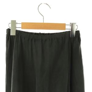 Plage 24AW Washable Fibril フレア スカート サテン 34 チャコール 24-060-922-1090-4-0