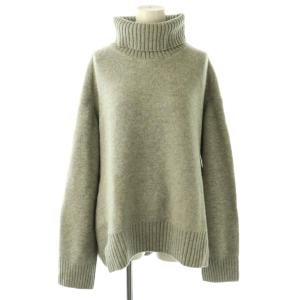 24AW AQUAタートルプルオーバー ニット セーター カシミヤ混 グレー 24-080-220-3060-4-0