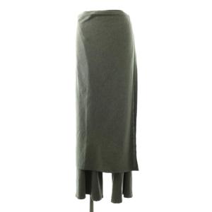 24SS ツインニットボトムス ワイドパンツ レイヤード グレー /DF OS
