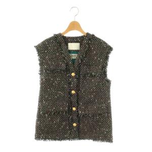 25AW Rachel 4ポケットジレ ツイード 36 ブラック