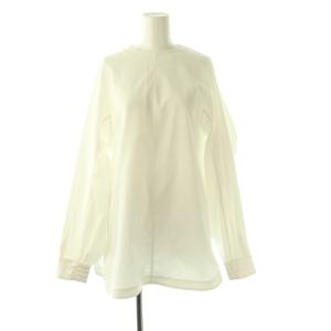 TASLAN TWILL TOP プルオーバーブラウス 長袖 2 ホワイト /HK OS SH