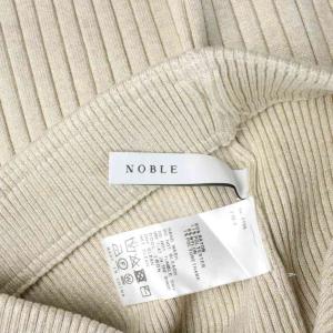 NOBLE 24AW リブニットタイトスカート ベージュ /AB OS