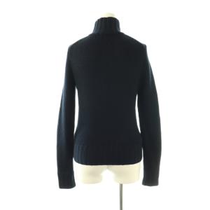 RALPH LAUREN ハイネックニット ジャケット カシミヤ M ネイビー /HK OS