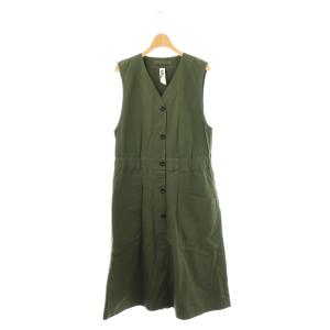 FINE COMPACT COTTON POPLIN ワンピース ジャンパースカート ノースリーブ 0
