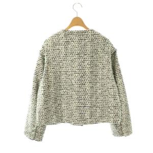 theory luxe 25SS JILL TWEED ROSIE ジャケット ツイード 38 ブラック×ホワイト