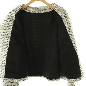 theory luxe 25SS JILL TWEED ROSIE ジャケット ツイード 38 ブラック×ホワイト