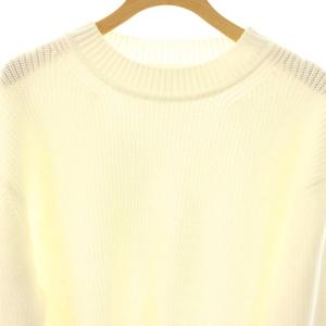 theory luxe 25SS GRANDER JACKIE ニット セーター 長袖 38 オフホワイト /DO OS