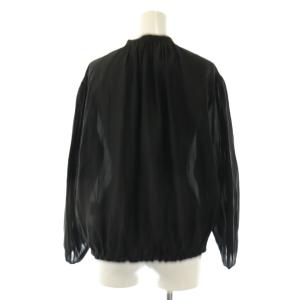 theory luxe 23AW ICY LAWN KAYAN ブラウス 長袖 シアー 38 ブラック /DO OS