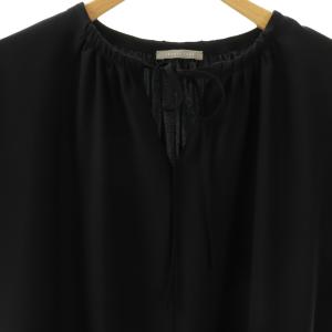theory luxe 24SS MARVINE NOLIA ブラウス フレンチスリーブ 38 ブラック /DO OS