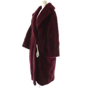 Max Mara 10160223 テッドガール テディベア アイコンコート XS ワインレッド