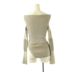 SNIDEL 23AW アシメリブニットプルオーバー セーター F グレージュ /ES OS SH