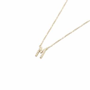 ネックレス K18YG ダイヤ0.06ct イニシャル