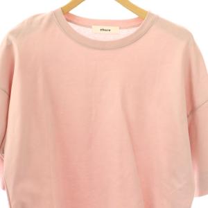 ebure クルーネックTシャツ カットソー 半袖 38 ピンク /DF OS