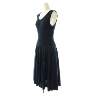 FOXEY BOUTIQUE 34283 Petits Pois ニットワンピース ノースリーブ 38 ダークネイビー /ES OS