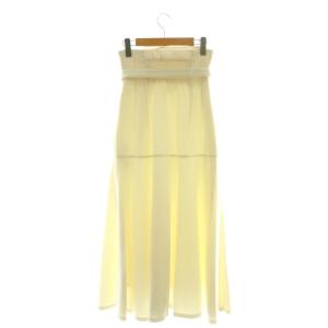 CELFORD 24AW スーパーハイウエストツイルスカート フレアスカート ロング 36 アイボリー /DF OS