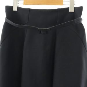 Christian Dior フレアスカート ウール シルク混 I42 ブラック