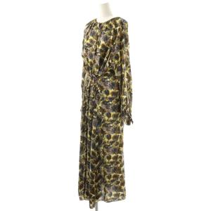 BEAUTY&YOUTH UNITED ARROWS エイチ H LIBERTY SILK DRESS ドレス ワンピース ロング 長袖 シルク USA4 マルチカラー