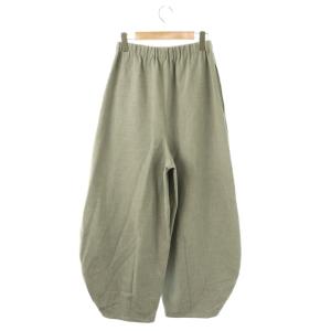ENFOLD サンプル品 26SS ROUND TROUSER パンツ カーブパンツ ワイド イージー 38 ライトグレー