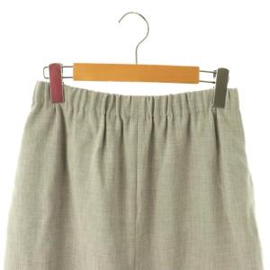 ENFOLD サンプル品 26SS ROUND TROUSER パンツ カーブパンツ ワイド イージー 38 ライトグレー