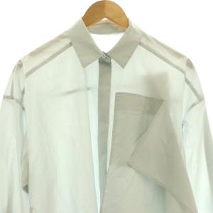 ENFOLD 26SS PLATE SHIRT 38 ライトグレー