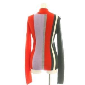 ENFOLD サンプル品 26SS STRIPE RIB PULLOVER プルオーバー ニット セーター 38 赤