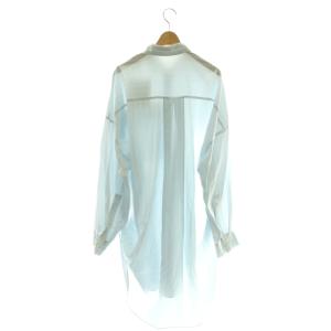 ENFOLD 26SS SLIT SHIRT シアー 38 ライトブルー