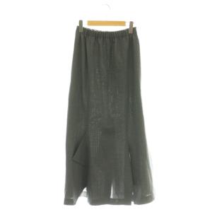 サンプル品 26SS ZIGZAG SKIRT スカート ロング フレア 38 グレー /CX OS