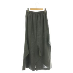 ENFOLD サンプル品 26SS ZIGZAG SKIRT スカート ロング フレア 38 グレー /CX OS